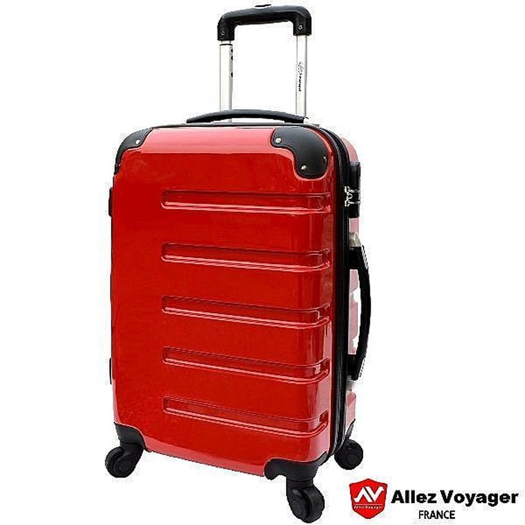 【葳爾登】Allez Voyager旅行箱20吋輕型款硬殼鏡面登機箱360度防水行李箱絕色風華20吋2003紅.