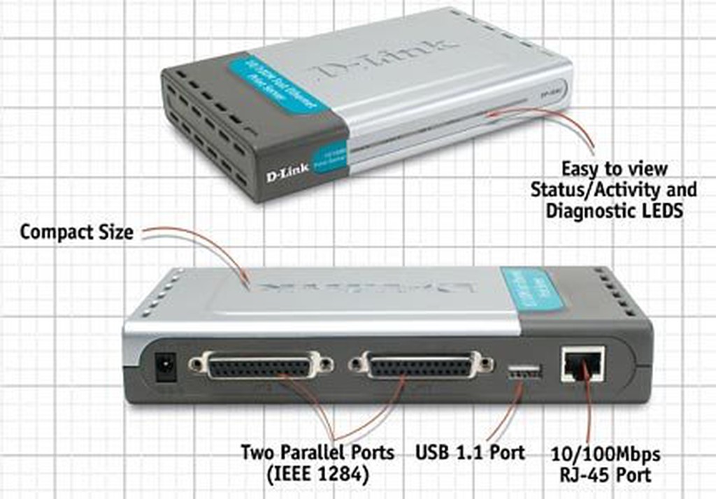 D-LINK 印表機伺服器DP-300U 10/100Mbps N-Way Ethernet Port | 蝦皮購物