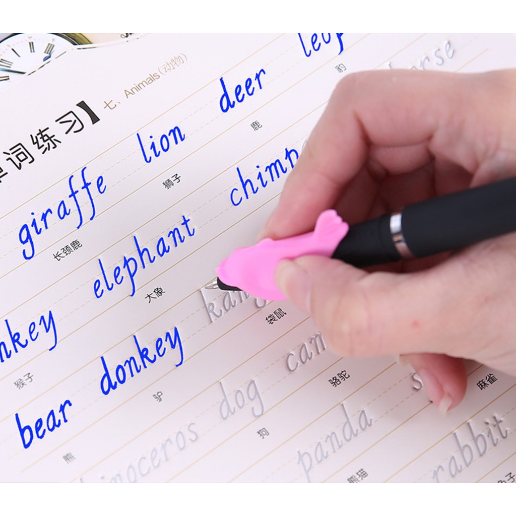 滿額免運現貨在台 英文單詞字帖義大利斜體英文凹槽練字帖英文斜體硬筆草寫鋼筆練字本成人書寫體連體臨摹字帖