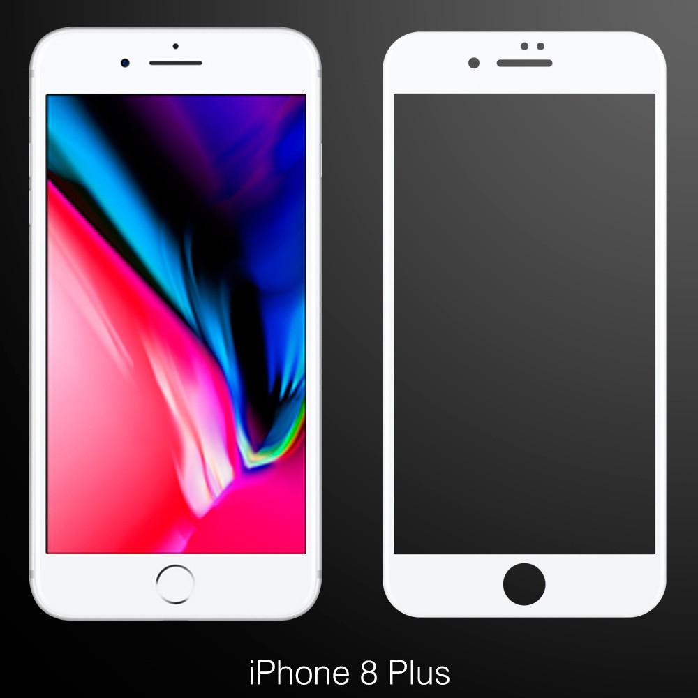 YADI Apple iPhone 8 Plus 蘋果手機 鋼化玻璃保護貼膜5.5吋-3D曲面滿版-黑.白  蝦皮直送