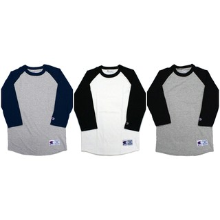 【Ash Co.】美版 Champion 3/4 Raglan Baseball Tee 七分袖 棒球Tee