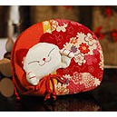 可愛日本和風招財貓收納包化粧包