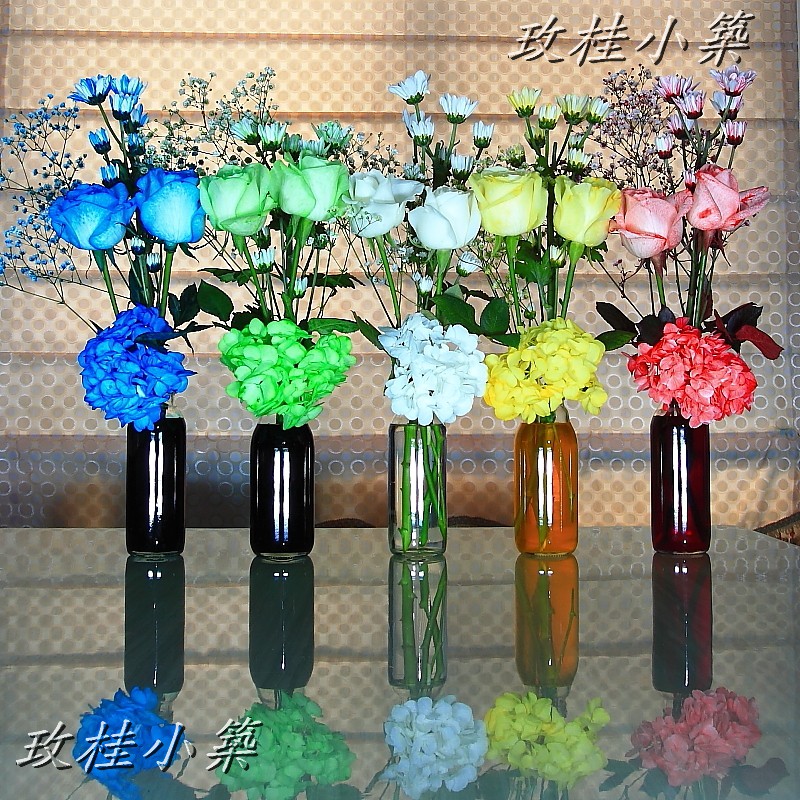 玫桂小築 鮮花染色劑染色劑色水七彩diy花材蒸散作用毛細現象 蝦皮購物