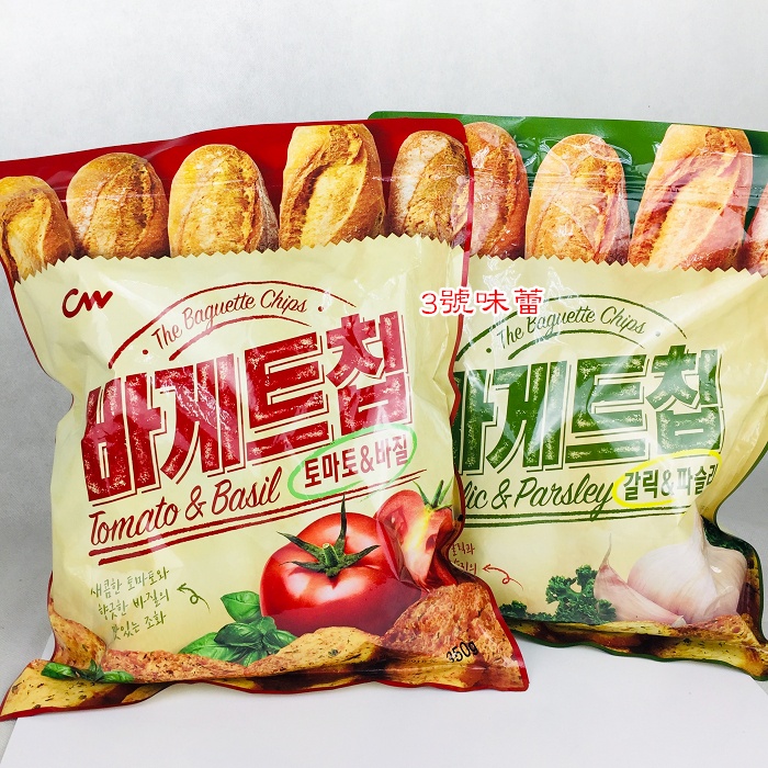 ｜3號味蕾｜韓國 CW西西里風味麵包餅乾、CW大蒜麵包餅乾350克/包