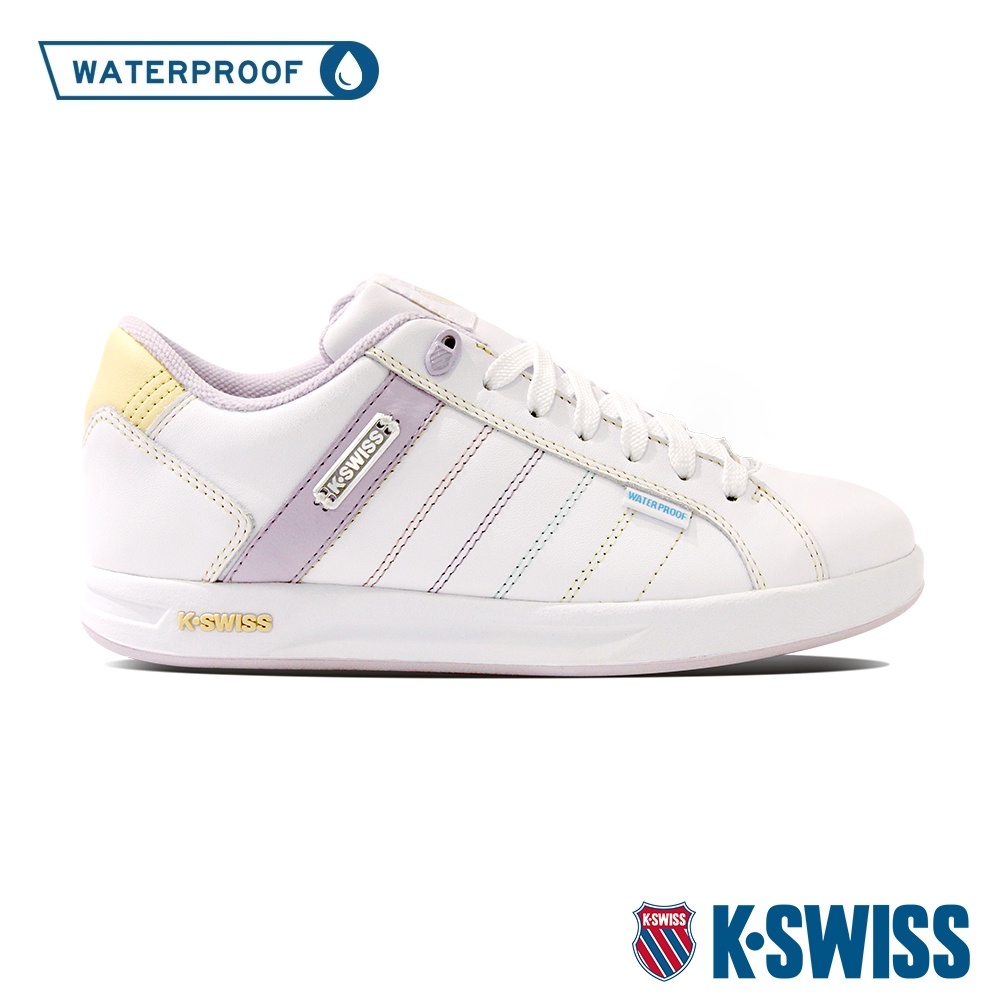 K-SWISS Lundahl Lth WP防水運動鞋-女-白/粉紫/黃