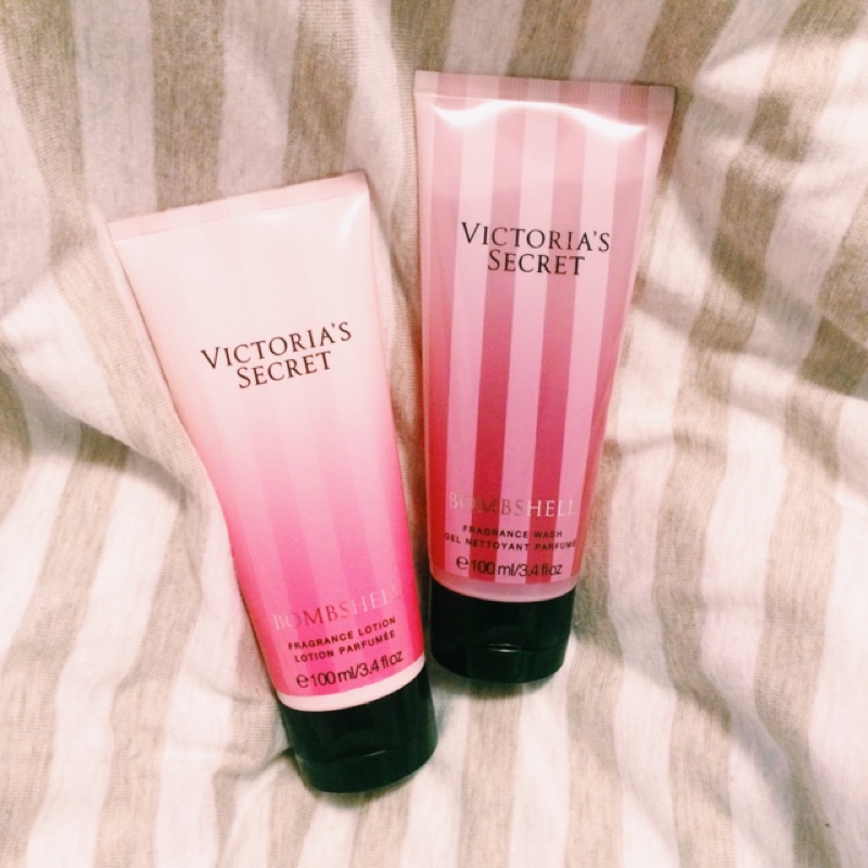 全新 未拆 Victoria's Secret 維多利亞的秘密 bombshell 香水沐浴膠 乳液 身體乳 唇蜜