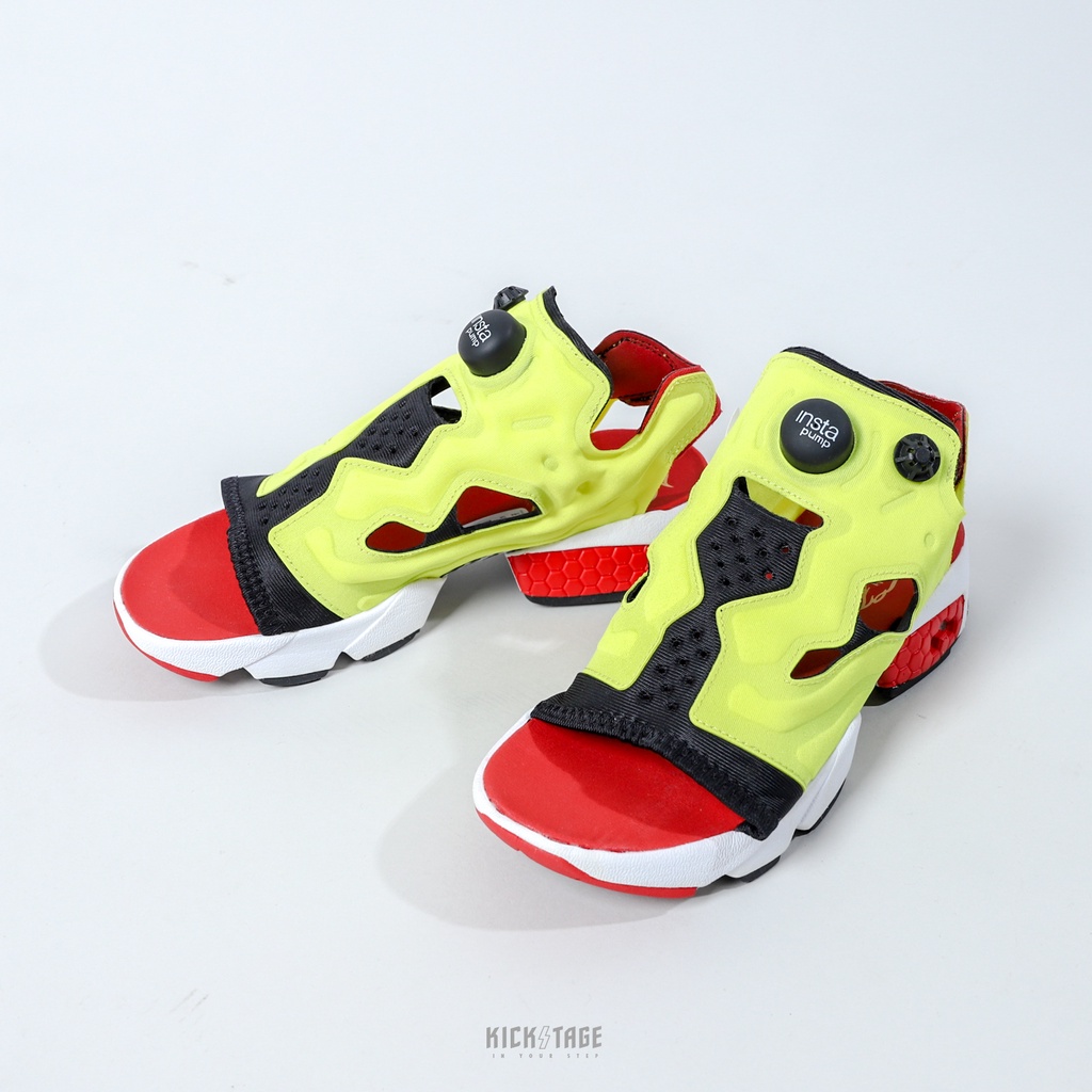 REEBOK INSTAPUMP FURY SANDAL 黃白紅 涼鞋 休閒鞋 充氣鞋【EF2922】