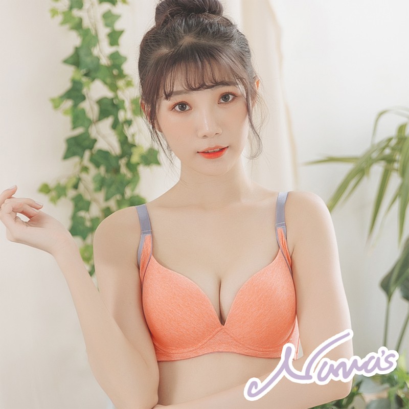 【露娜斯Nunas】青漾麻花 吸濕排汗涼感 B-C罩 機能內衣 U306 台灣製 橘