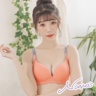 【露娜斯Nunas】青漾麻花。無痕吸濕排汗涼感集中 B-C杯 機能內衣 U306 臺灣製 橘