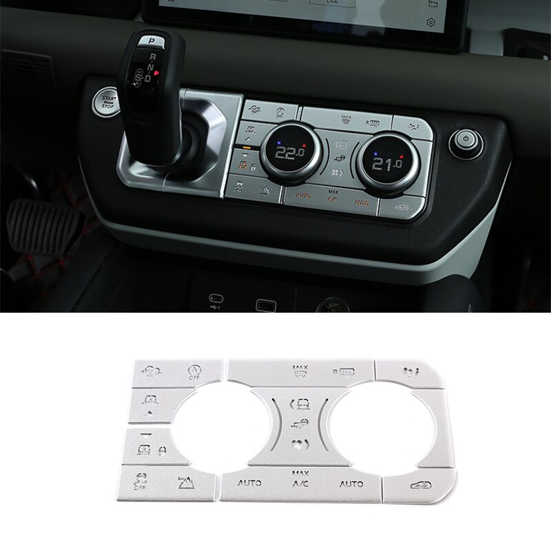 Land Rover Defender 路虎 衛士 110 鋁合金 汽車中控台空調按鈕貼片裝飾貼紙配件