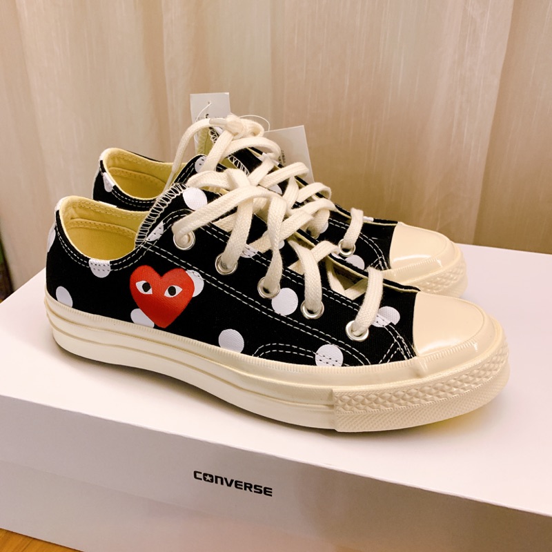 現貨正品 川久保玲 converse Play CDG 1970 ‘70國際版點點低筒帆布鞋 UK4 23cm 6.5號