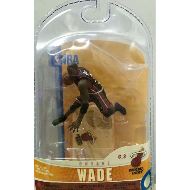 麥法蘭  NBA 熱火隊 閃電俠韋德 Wade 稀有 3吋公仔