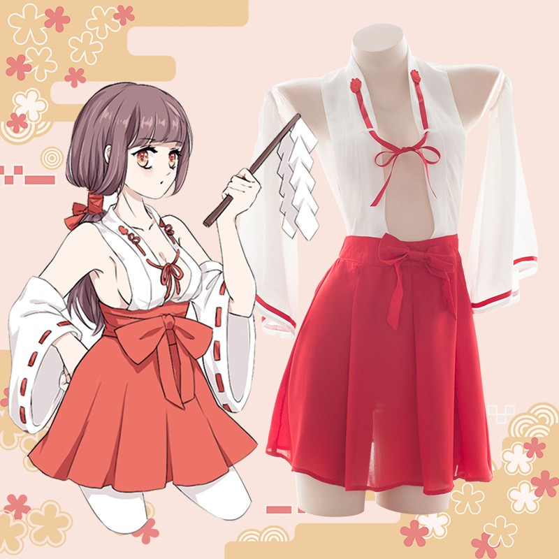 性感巫女服套裝外拍情趣內衣 蝦皮購物