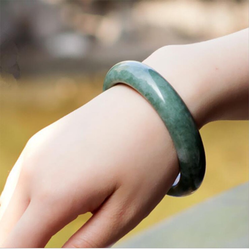 貴州翠珠寶手鐲52-67mm深綠色精品綠色飾品送媽媽新店現貨