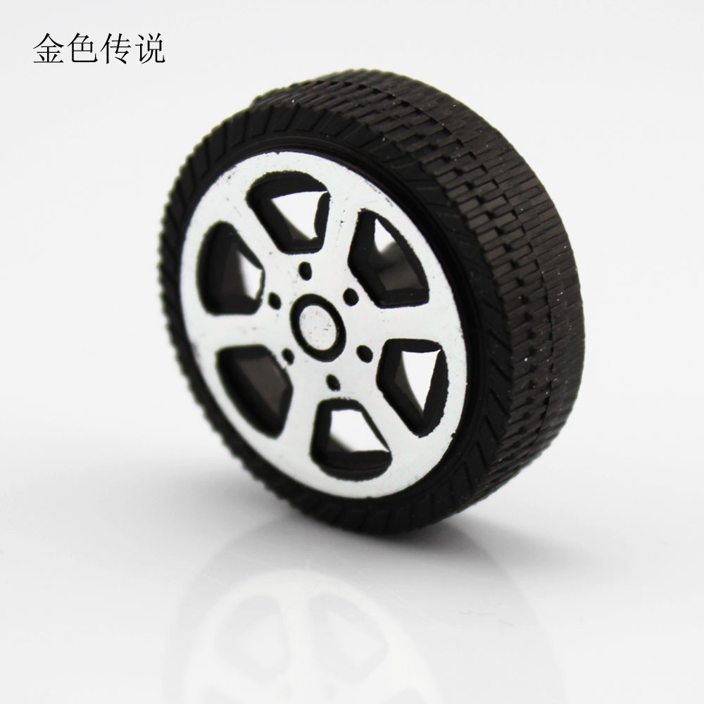30*9*1.9mm塑料小車輪子 創客DIY模型玩具車輪胎轱轆手工制作材料