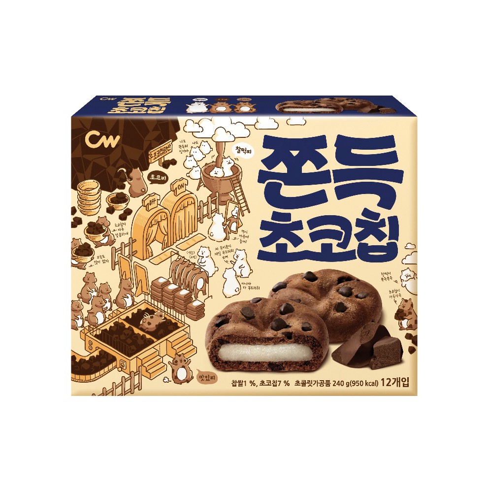 🇰🇷卡拉韓國代購🇰🇷韓國cw巧克力麻糬餅-12入