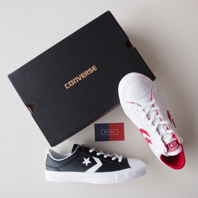 Motus|Converse Cons Star Player 復古皮革 紅白 黑白 男女休閒鞋 159739C