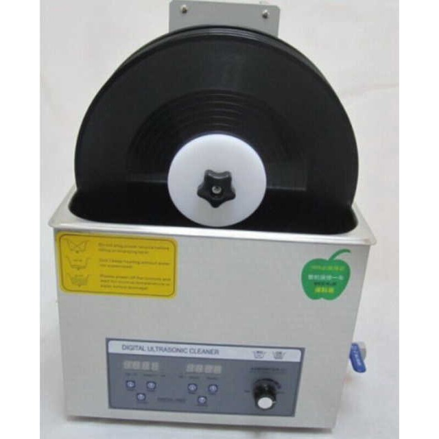 (勁風貿易) 新款科潔超音波黑膠唱片清洗機 送不鏽鋼清洗籃 +晾幹架 一次可洗6片(可升降款)