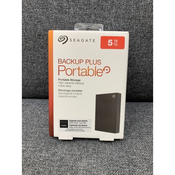 Seagate Backup Plus Portable 5TB 外接硬碟-極夜黑