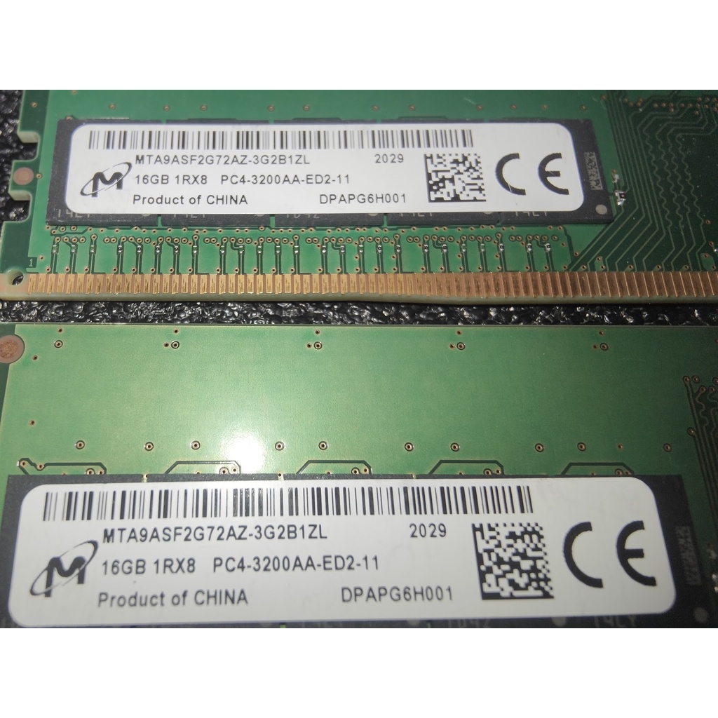 Micron 美光 Crucial 16GB  1RX8 DDR4  3200AA-ED2-11記憶體
