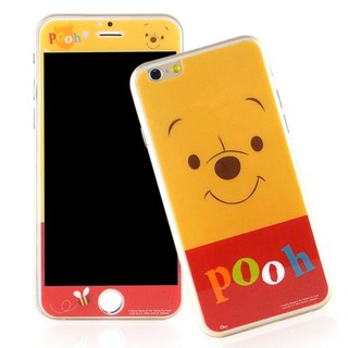 【Disney 】iPhone 6 plus /6s plus(5.5吋) 強化玻璃彩繪保護貼-維尼