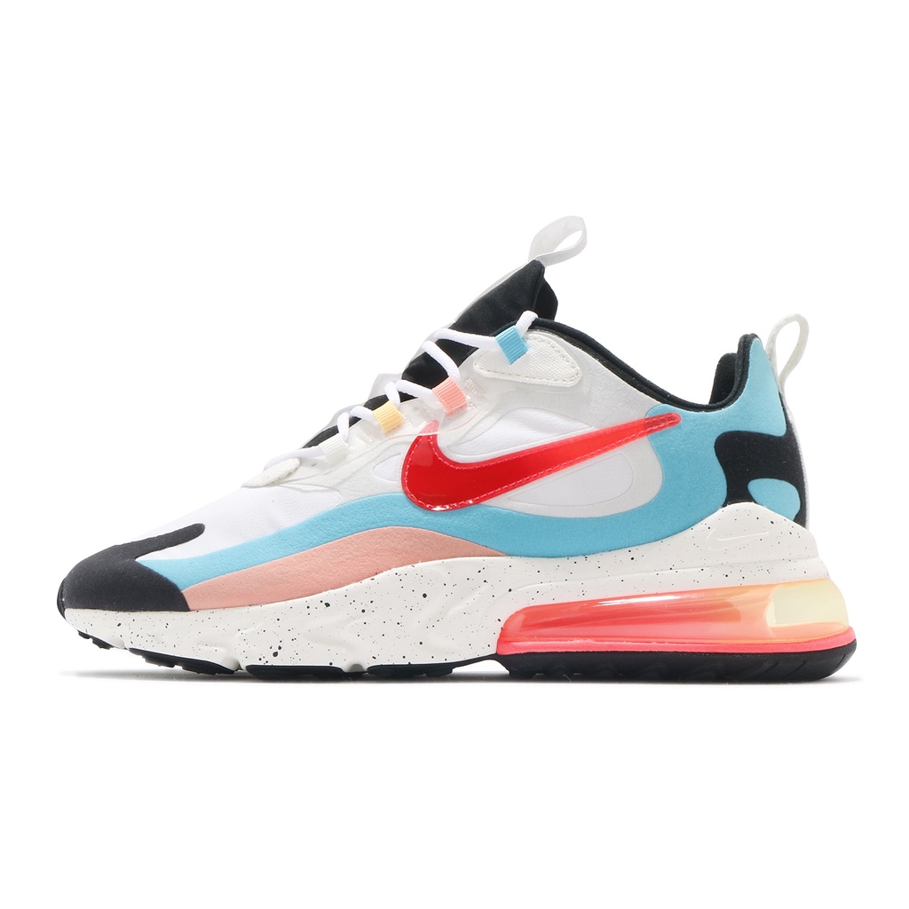 Nike 休閒鞋 Air Max 270 React 白 紅 藍 氣墊 男鞋 潑墨中底 【ACS】 DD8498-161