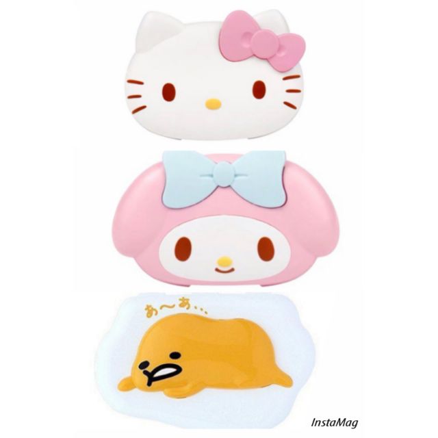 【 現貨 】日本 三麗鷗  凱蒂貓 Kitty 美樂蒂 melody  蛋黃哥  Gudetama 濕紙巾蓋 可重複使用
