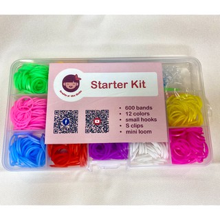 彩虹編織器橡皮筋套裝12色600 條橡皮筋 Rainbow Loom Kit