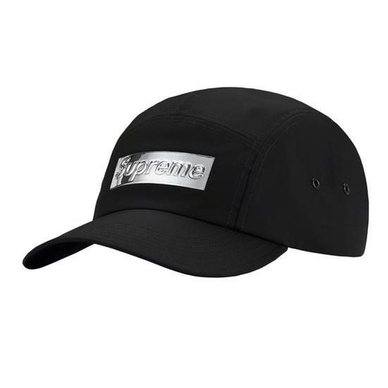 SUPREME FW21 MIRROR CAMP CAP 五分割帽 (BLACK 黑色) 化學原宿