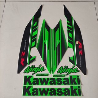 KAWASAKI HIJAU 條紋川崎忍者 rr 250 單聲道 2016 綠色車身最佳質量標準摩托車貼紙