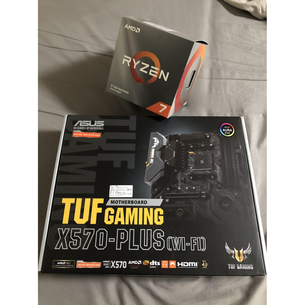 AMD Ryzen 7 3700X + ASUS TUF GAMING X570-PLUS WIFI  (含運費)