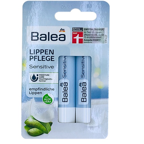 過期商品 Balea 無色蘆薈保濕敏感護唇膏4.8gX2入(2022.02) 介意者勿下單