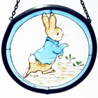 彼得兔 Peter rabbit 手工彩繪玻璃 彩繪玻璃吊飾