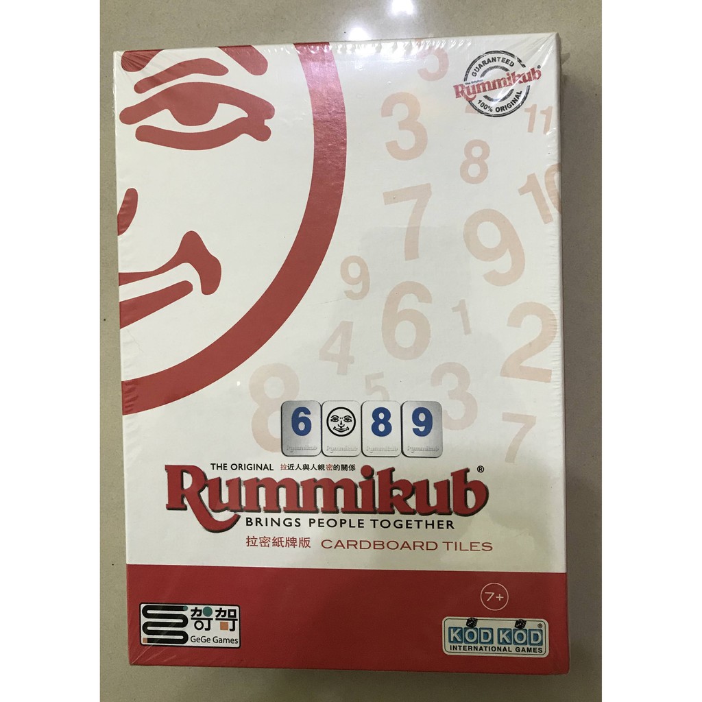 Rummikub 拉密紙牌版 正版以色列進口 中文說明書  外出型簡易版 加贈變臉牌(現貨不用等)