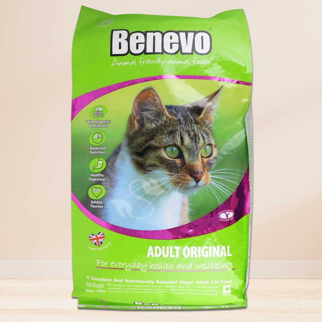 《Benevo》純素低敏成貓飼料(10KG/袋/免運)~英國素食認證 含植物牛磺酸 倍樂福【現貨】