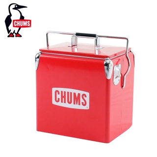 =CodE= CHUMS STEEL COOLER BOX 不鏽鋼露營冰桶(紅) CH62-1128 復古冰箱 輕便野餐