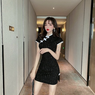 臺灣公司❤️開發票 旗袍趴 主題趴 改良式旗袍 婚禮喜宴尾牙 夜店女裝 旗袍 氣質修身 名媛風 開叉 性感包臀 連衣短裙