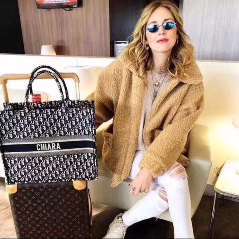 J’adior旅行袋購物包媽媽包健身包環保袋部落客明星同款Doris chiara ferragni 41.5*32*5