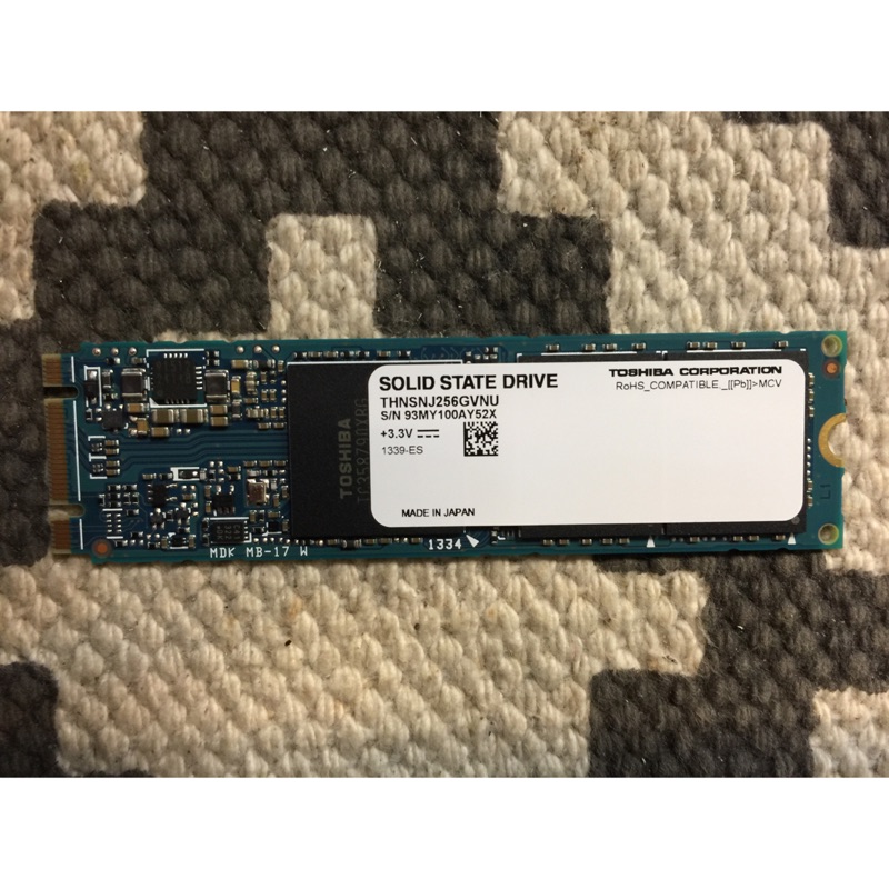全新 TOSHIBA 256GB (THNSNJ256GVNU) M.2 SSD 工業用固態硬碟