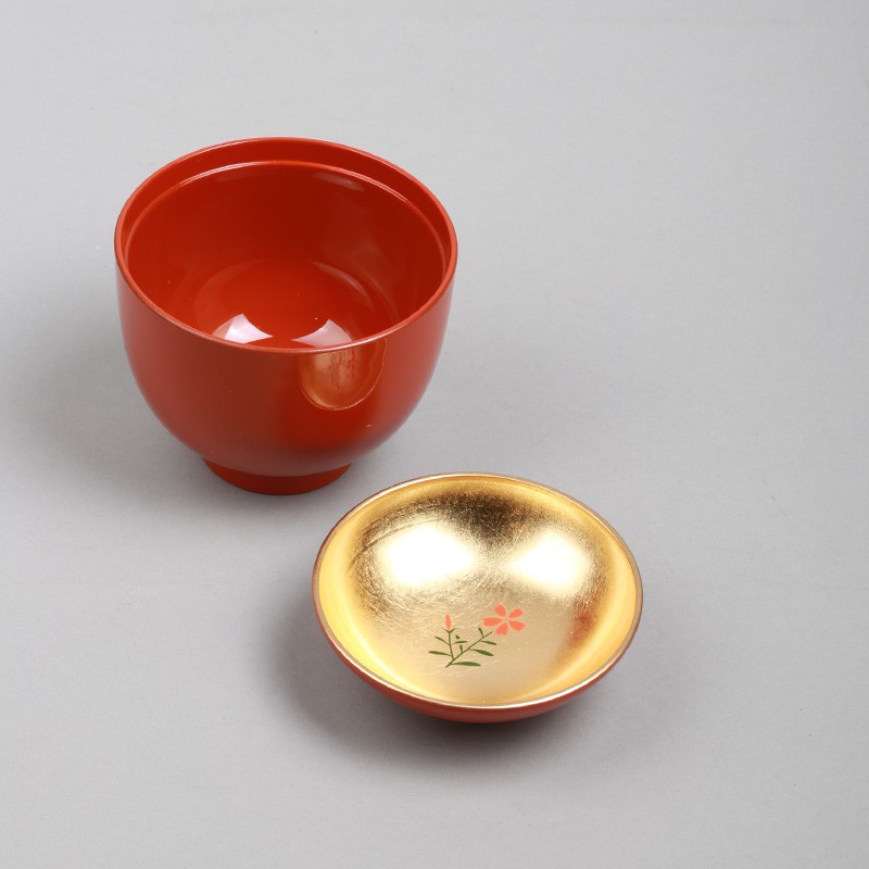 oranhome】日本山中漆器金箔草花吸物碗日式餐具漆碗三款可選| 蝦皮購物