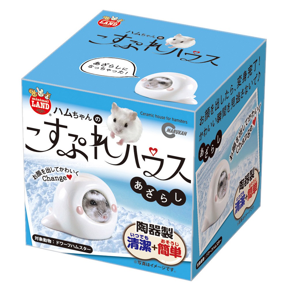 日本大廠 Marukan 寵物鼠睡盆 可愛造型陶瓷睡窩 涼窩 沐浴砂盆 MR-990（S，海豹）穩重不翻倒，每件299元