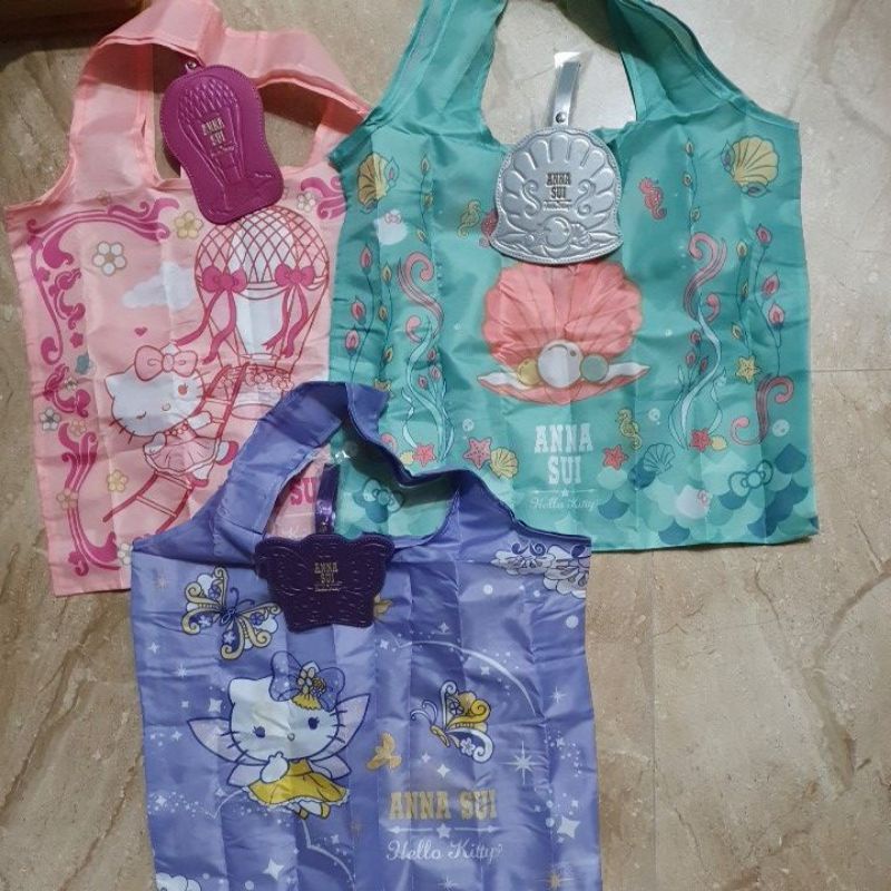 Anna  Sui  &amp;  Hello  Kitty  皮革吊飾購物袋  全新現貨