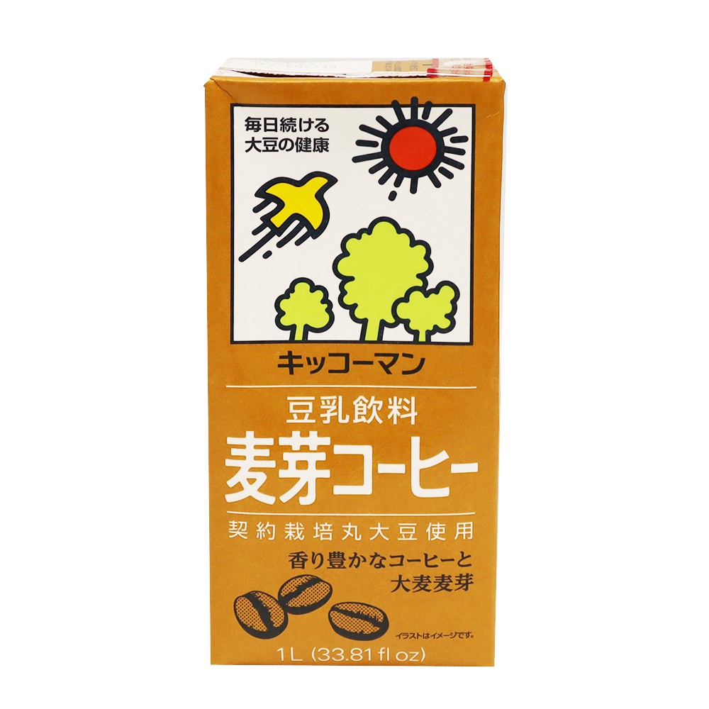 龜甲萬 豆乳 麥芽咖啡風味 1000ml【Donki日本唐吉訶德】