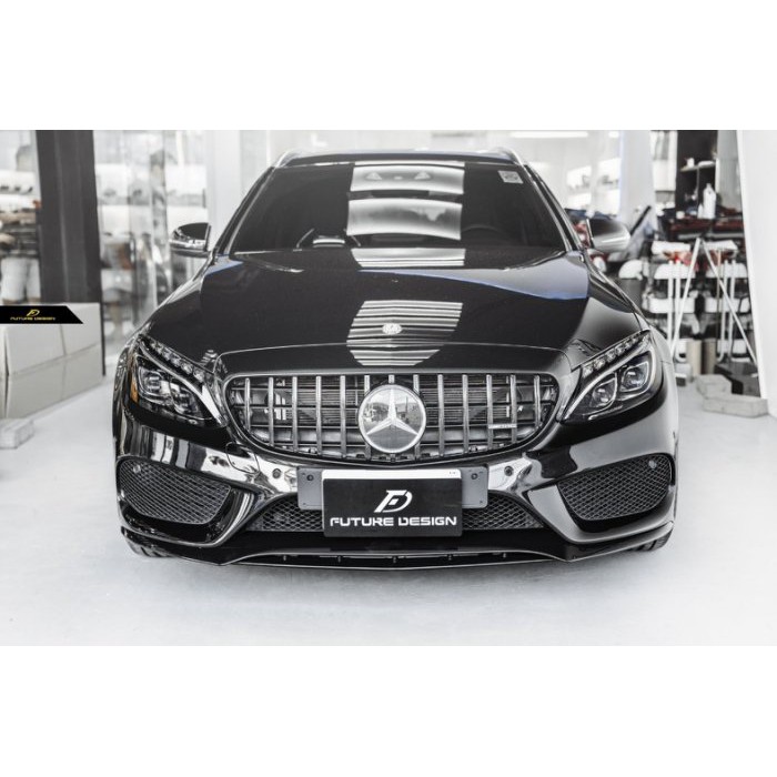 【Future_Design】W205 C250 C300 C43 AMG 專用 ED1 亮黑 前下巴 原廠材質 現貨