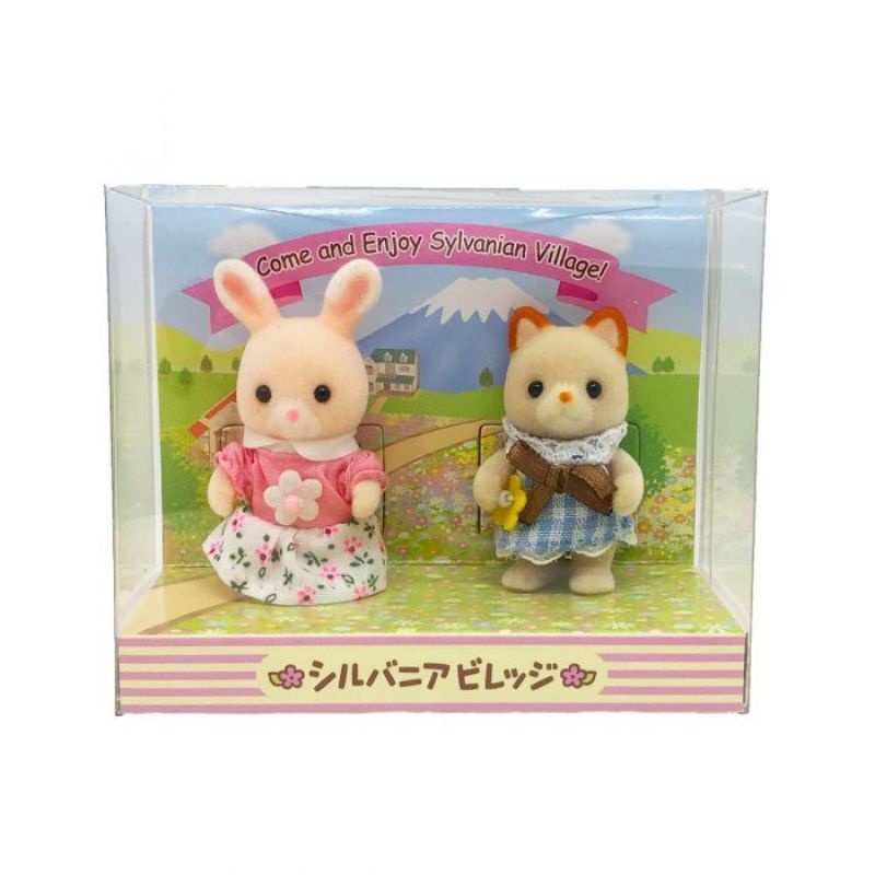 森林家族~【現貨 可刷卡】野花兔寶寶+奶油貓寶寶 組  日本限定商品商品
