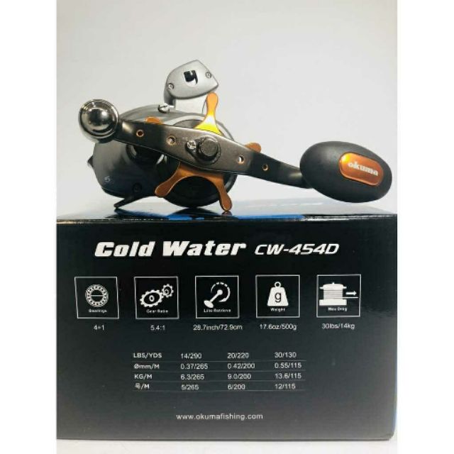 【大漁捲線器】Okuma 科瓦特 cold water 美國加強版 CW-454D 鐵板 船釣小搞 野場龍蝦 大物 雷強