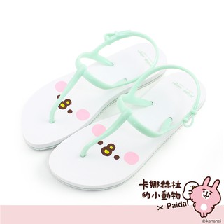 Paidal x 卡娜赫拉的小動物 萌臉T字涼鞋海灘涼鞋-P助