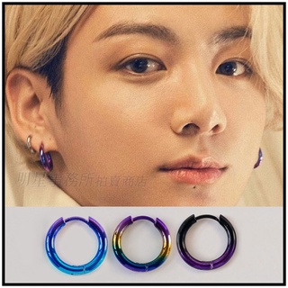 ❌免運❌ 田柾國同款 正韓耳環 ASMAMA 防彈少年團 BTS JK Jungkook 柾國 同款彩色厚圓桿鈦鋼耳環