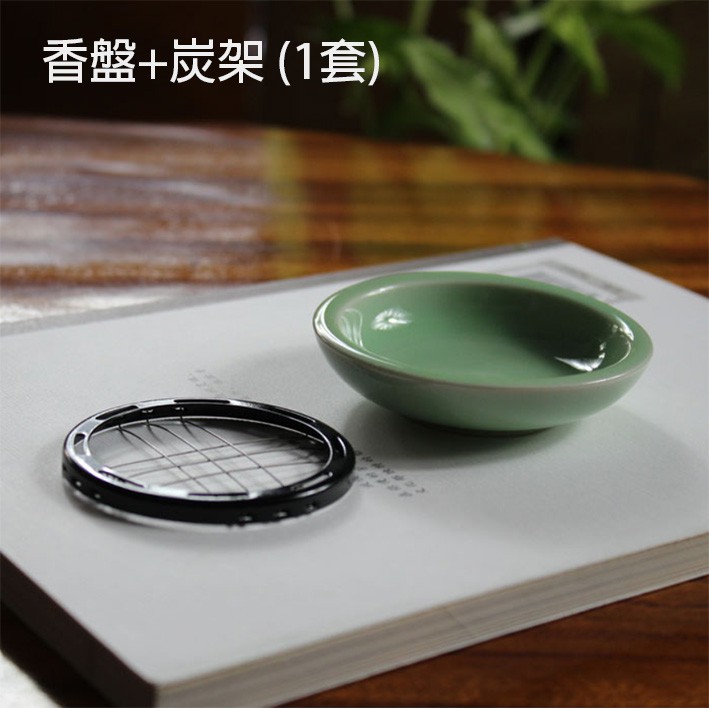 &lt;台灣現貨66&gt;陶瓷盤碳架碳熏空熏香道碳盤香道用品配件