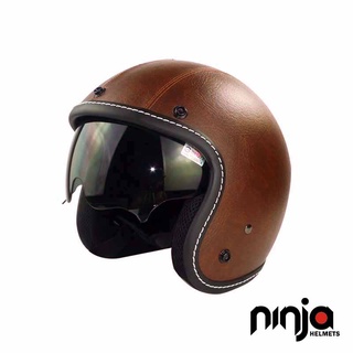 【ninja華泰安全帽】皮革墨鏡騎士帽(素面)/806L/806SL